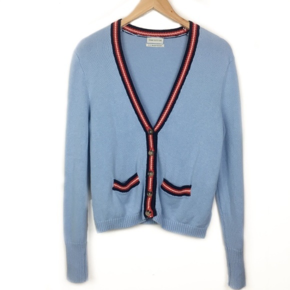 Urban Outfitters Sweaters - Urban Outfitters Baby Blue Varsity Cardigan